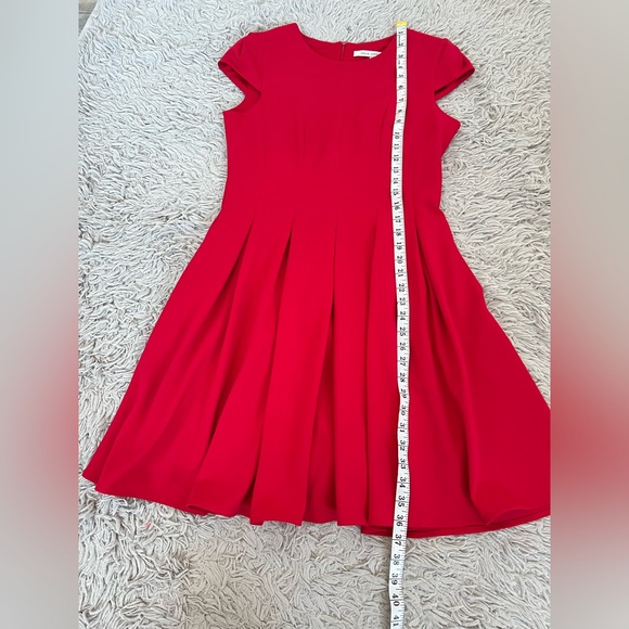 Julia Jordan Cap Sleeve Skater Red Dress With Pockets Size 6 - Picture 11 of 14